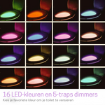 Glowtoilet - Lichtsensor - 1+1 Gratis!