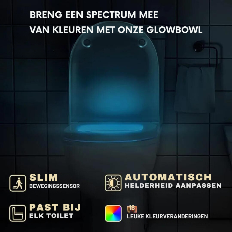 Glowtoilet - Lichtsensor - 1+1 Gratis!