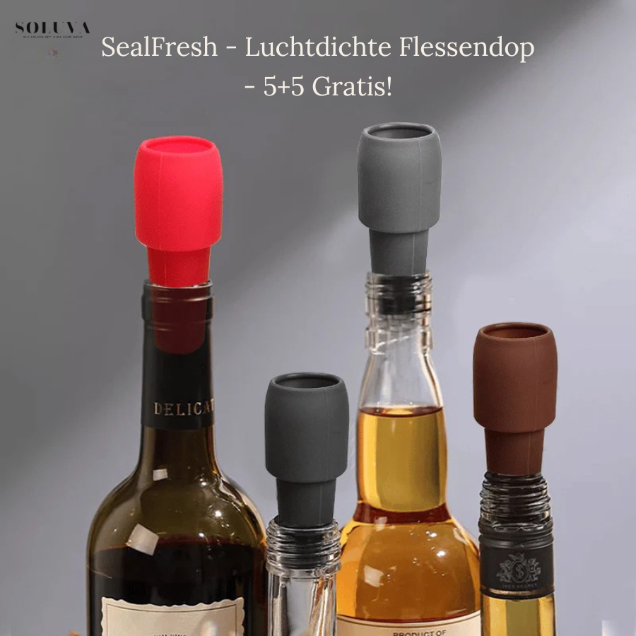 SealFresh - Luchtdichte Flessendop - 5+5 Gratis!