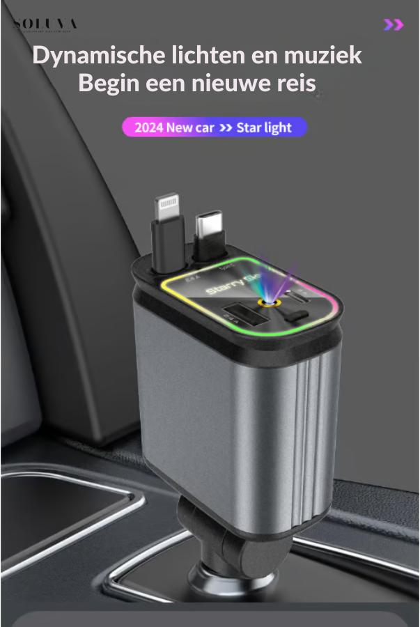CosmicCharge - Universele Autolader met Sterrenlicht