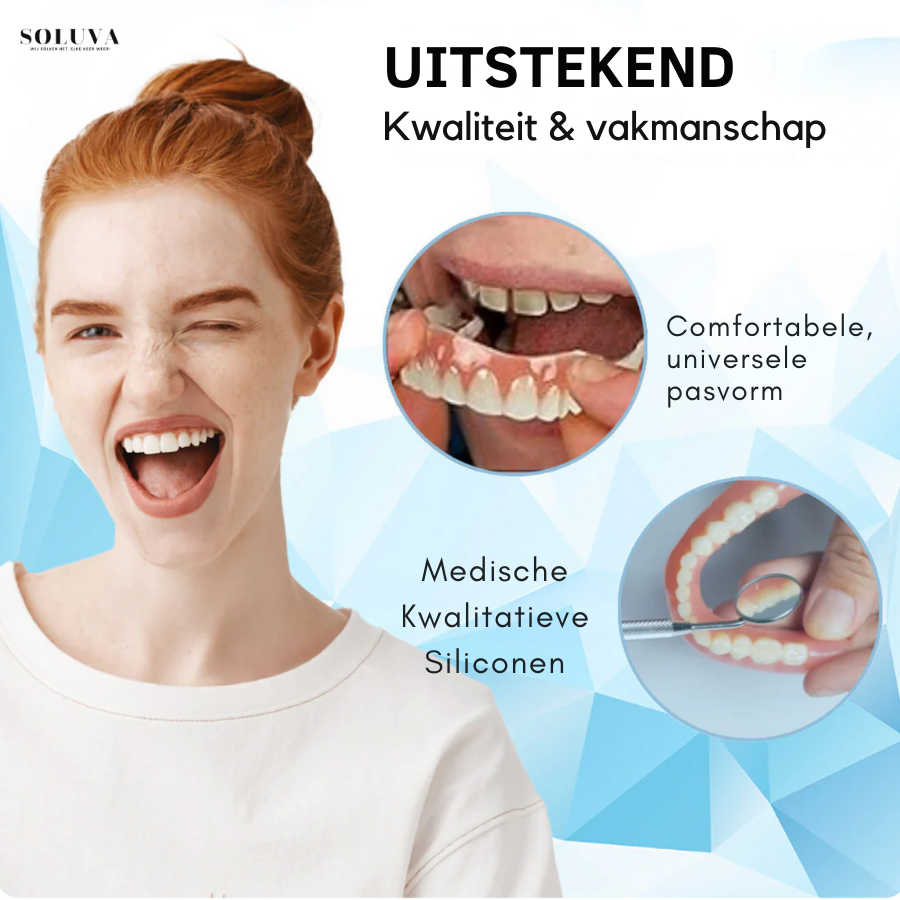 Siliconen Reline Gebitset - 1+1 Gratis!