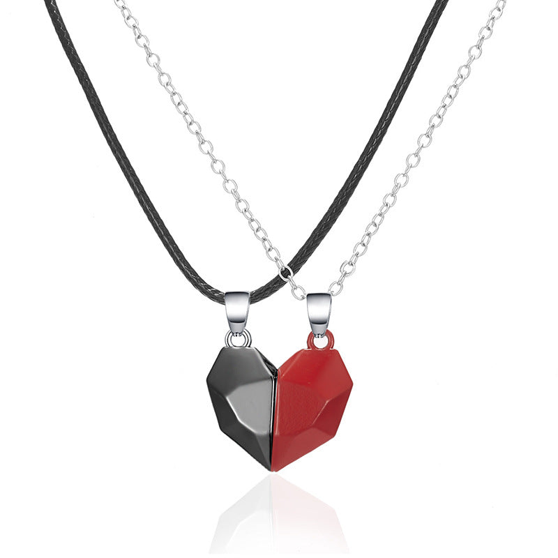 Trendmerce | Vriendschap/relatie ketting magnetisch hart 2e gratis ! |