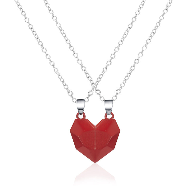 Trendmerce | Vriendschap/relatie ketting magnetisch hart 2e gratis ! |